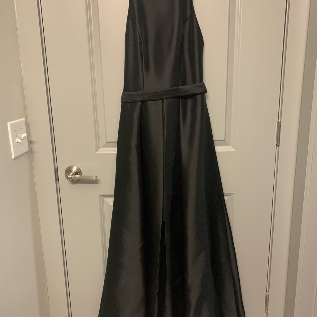 Long Black Formal Dress - Skirt Underneath